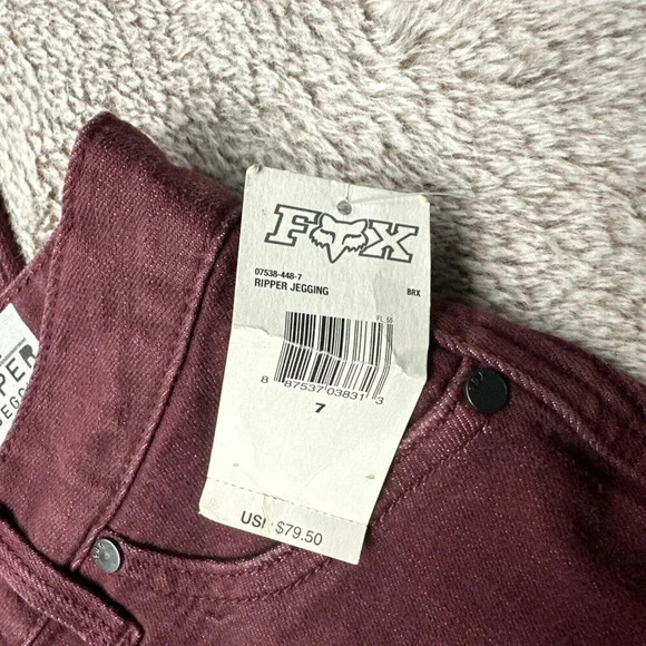 Fox Racing Women’s Ripper Jeggings  Burgundy Size 7/ 28 New $79.50 - Picture 16 of 16